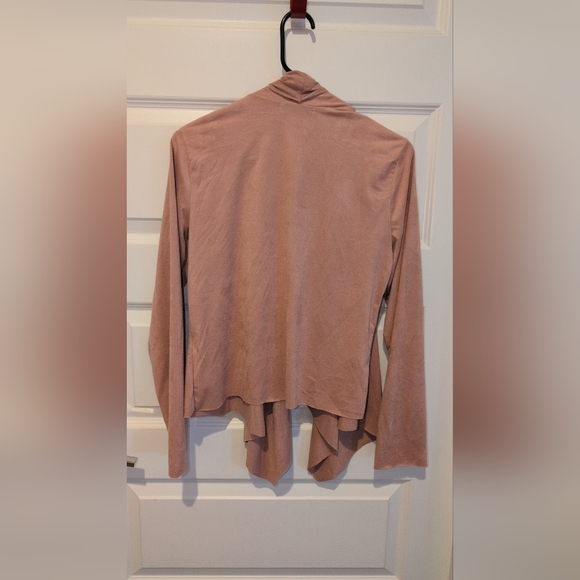 Open-Front Draped Blazer in Dusty Rose - Picture 11 of 13